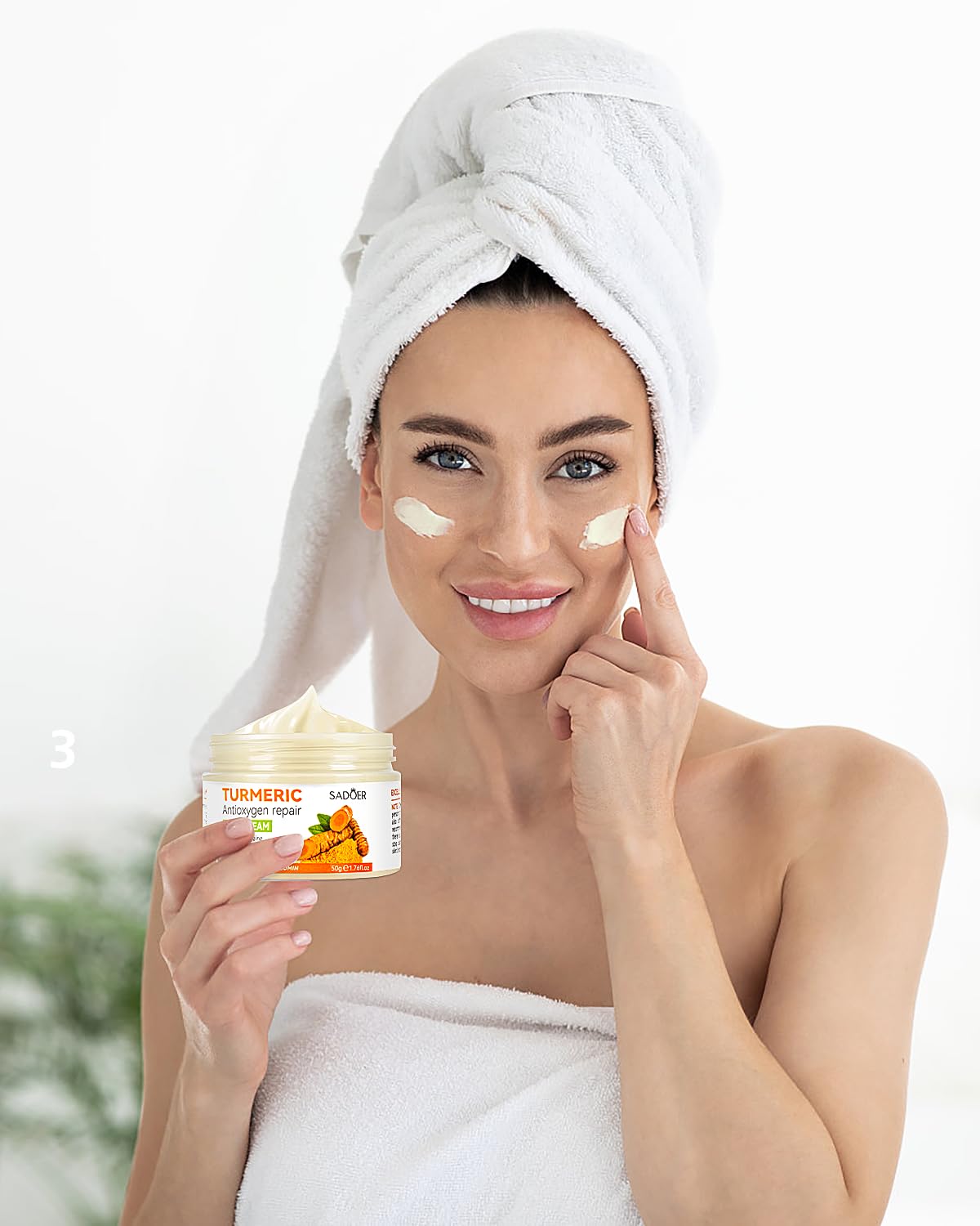 Turmeric Face Cream, Brightening Face Cream for Radiant&Glowing Skin,Dark Spot Corrector Age Spot Remover,Anti Aging,Natural Turmeric Cream Skin Care,Vitamin C Moisturiser for Face