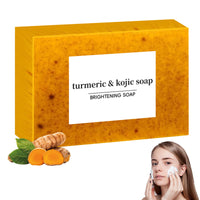 Nadiaen Turmeric Soap Handmade Turmeric Granular Soap Bar for Acne and Dark Spots Turmeric Soap for Face Natural Organic Turmeric Soap for Face & Body Deep Cleaning Moisturizing Erase Fine Lines Firm Pore