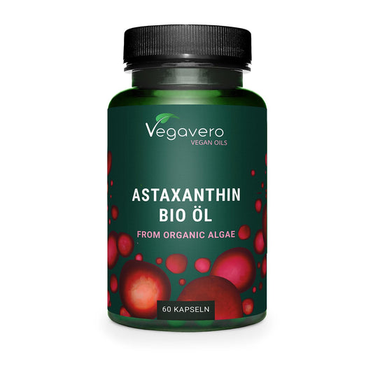 Vegavero Organic Astaxanthin 8mg | Natural Astaxanthin Antioxidant Supplements | Highly Bioavailable | NO Additives, Lab-Tested | 60 Capsules | Vegan
