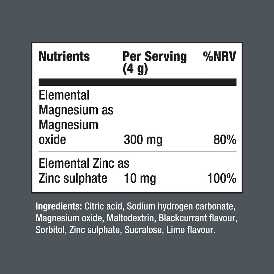 FAST&UP Fast&Up Magnesium - 300mg Magnesium & 10mg Zinc - Saver Multipack - 80 Tablets (4 x 20) - Tasty Blackcurrant & Lime Flavour