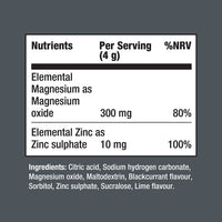 FAST&UP Fast&Up Magnesium - 300mg Magnesium & 10mg Zinc - Saver Multipack - 80 Tablets (4 x 20) - Tasty Blackcurrant & Lime Flavour