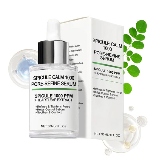 Cureluxe Minimizing Pores & Sebums Face Serum - Oil Control & Dark Spots Minimising Essence - Spicule Calm 1000 Pore-Refine + Heartleaf Extract, Deeply Purifies Pores, Relieve Irritation and Discomfort 30ml