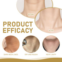 Neyeau Ah-8 Firming Neck Cream,Tighten and Lift Neck Cream with Double Roller Massage for Saggy Skin, Reduces Wrinkles, Fine Lines & Double Chin