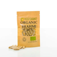 vegishake Organic Brahmi HPMC Capsules 1000mg Herbal Remedy Stress Relief Memory Boosts Vegan Halal Kosher (60 Capsules)