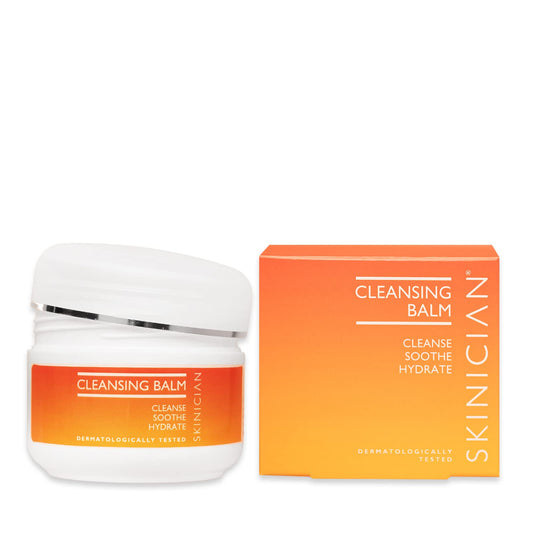 SKINICIAN Cleansing Balm - Soothing Cleansing Balm Enriched with Avocado Oil, Jojoba Oil, Almond Oil - Makeup Remover Cleansing Balm - Dermalogically Tested - Vegan & Cruelty Free (100ml) with Spatula