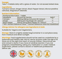 Turmeric Curcumin Ginger Black Pepper - 120 Tablets - 95% Curcuminoids - Naturally Reduces Inflammation