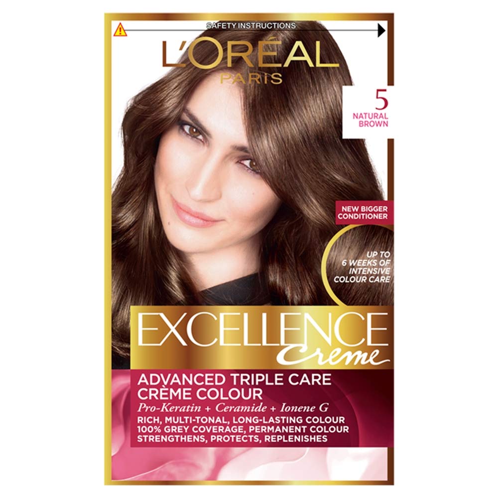 L'ORÉAL L'Oreal Excellence Permanent Hair Colour Number 5, Natural Brown