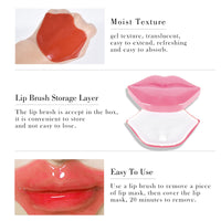KYDA 20Pcs Moisturizing Lip Mask Set, Collagen Lip Sleep Mask Reduces Lip Lines and Natural Moisture Lip Mask Patches,Effectively Anti-Wrinkle and Nourish The Lip Skin Nourishes Lip Care Pad