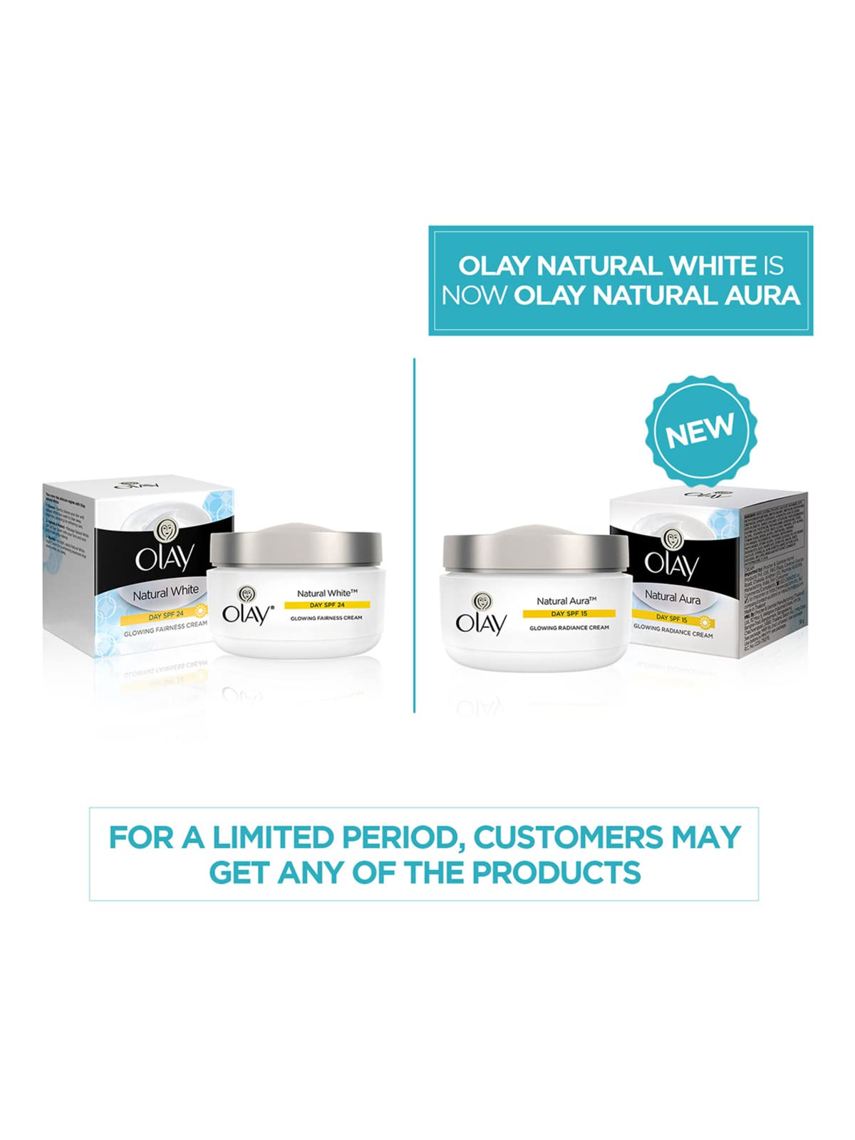 Olay Natural White Glowing Fairness Cream Day SPF 24, 50g