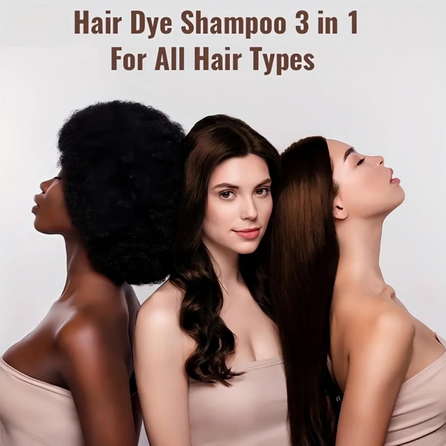 Polar Hair Dye Shampoo,3-In-1 Sham/poo for Color Treated Ha/ir,Instant D/ye Sha/mpoo,H/air Colour Sh/ampoo for Women Grey Ha/ir Coverage,Home Hair Dy/e Pure Plant Extract,Anti Grey Shampoo(Dark Brown)
