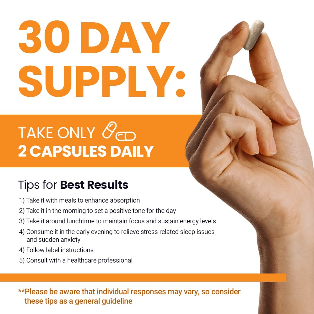 JungKwanJang Calm Formula with Ashwagandha 300mg, American Ginseng 428mg and L theanine 204mg Supplement - 60 Capsule for Men and Women