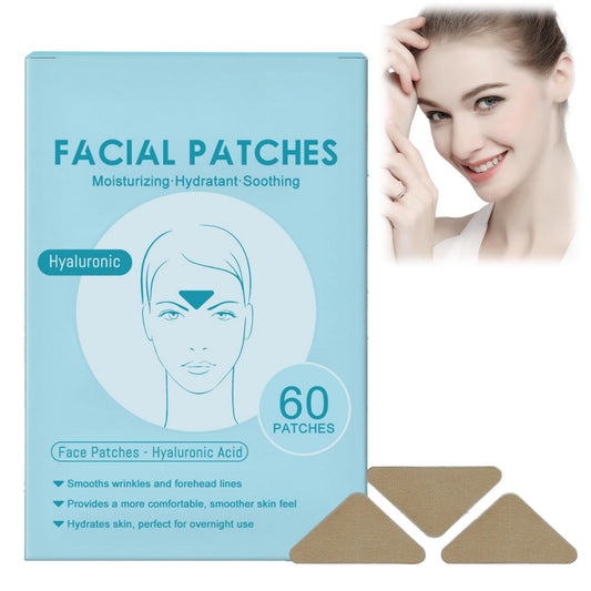 Xunzhi 60 PCS Forehead Wrinkle Patches,Forehead Anti Wrinkles Patches,F/orehead P/atches for Wrinkles,Hydrating Facial P/atches,Frown Line Remover Mask,Face Tape,Frown Line Pa/tches with Hyaluronic Acid