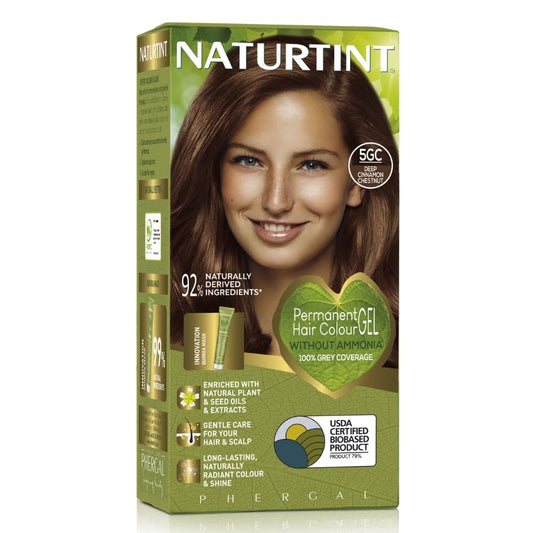 NATURTINT Naturtint Permanent Hair Colour, 5GC Deep Cinnamon Chestnut, Plant Enriched, Ammonia Free, Long Lasting Grey Coverage and Radiant Colour, Nourishment and Protection
