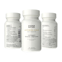 HIGHER NATURE Higher Nature - Æterna Gold Collagen Beauty Capsules - 10 Skin Loving Ingredients - Hydrolysed Marine Collagen - Vitamin C - Responsibly Sourced - 90 Capsules