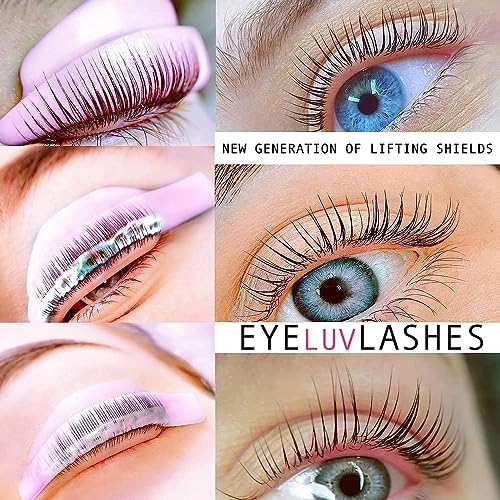 Eyeluvlashes PROFESSIONAL EYELASH EXTENSIONS 5 Pairs Small Lash Lifting Shields Curlers Pads Glueless eyelid shaped Vegan Cruelty Free Eyeluvlashes Lift & Go Lifted Lash Pads Korean Lash Lift (SMALL SHIELDS PINK (5 PAIRS))