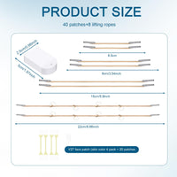GMHLLES 40 PCS Face Lift Tape Invisible, Neck Tape for Saggy, Instant Neck Lift Tape, Lifting Face Skin with 8 Fixing Ropes for Skin Tightening Makeup Lifting Tools