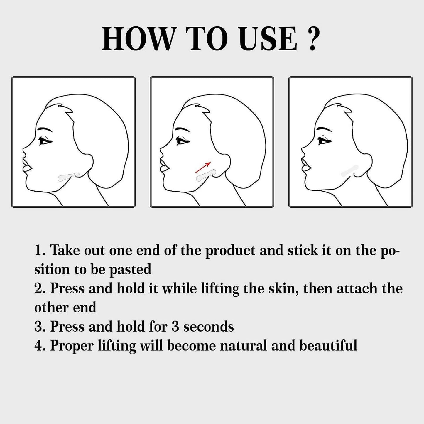 100PCS Face Lift Tape Invisible,Face Lift Tape,Face Tape,Anti Wrinkle Patches,Face Lift Stickers,Elasticity Tighten Lift Patches,Facial Wrinkle Patches,Face Tape for Wrinkles,Face Lifting Tape