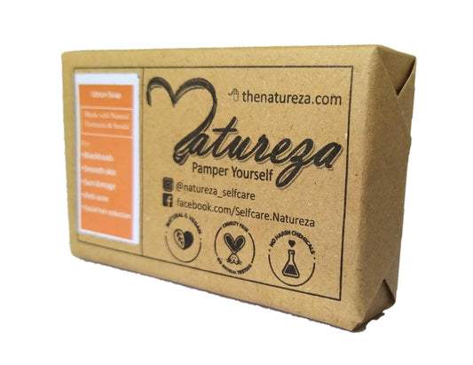 Natureza Organic Handmade Soap Ubtan Turmeric Sandalwood 90g