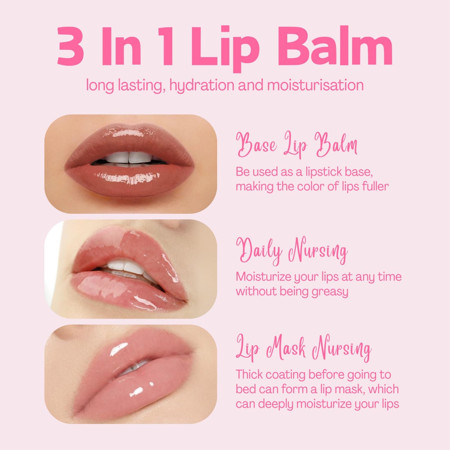 NLFOX lip Balm Set, Lip Balm,4 Packs Long Lasting Lips Moisturizer Intensive Lip Repair Treatment for Cracked, Dry and Chapped Lips (Pack of Four) -kiki