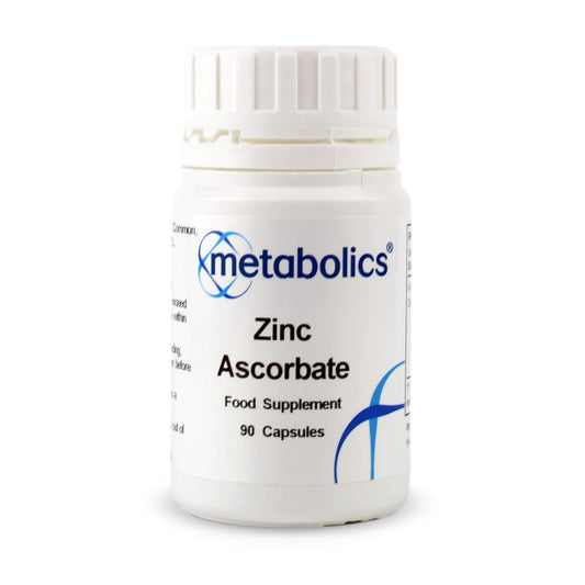 Metabolics Zinc & Vitamin C Capsules | Zinc Supports The Immune System- Highly Bio Available Zinc Vegetable Capsules Made in The UK to GMP Quality Standards