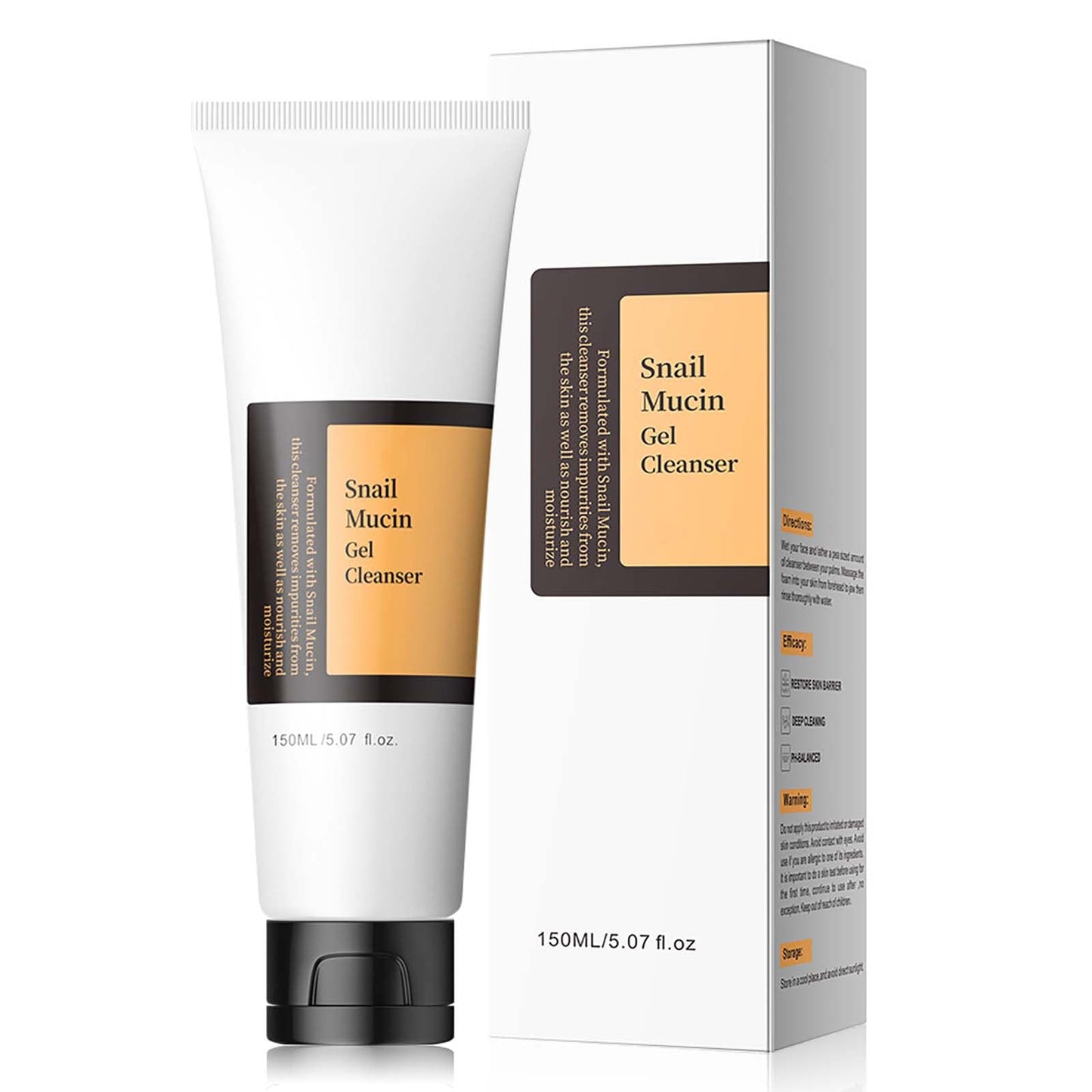 KKwoter Snail Mucin Facial Cleanser, Hydrating Face Cleanser, Face Wash for Women Men, Travel Size Cream Cleanser Fine Foam Deep Pores Cleansing Moisture Locking for Oil Skin & Dry Care