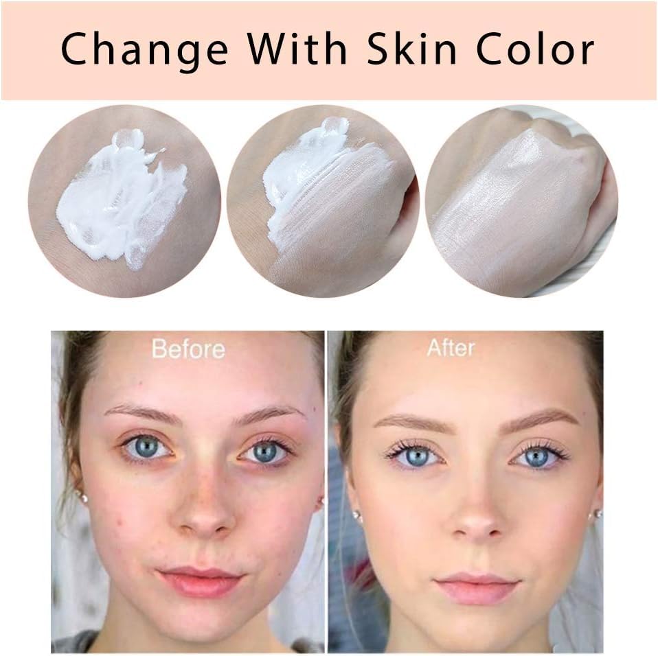 ZyranovaE 2Pack Colour Changing Liquid Foundation,Liquid Makeup Base Nude Face Cover Concealer Cream,Moisturizing, Sunscreen,for all Skin Tone SPF15,30ml