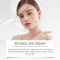 CrownLite Retinol Eye Cream Anti Aging, Dark Circle Eye Cream, Anti-Wrinkle Moisturizing with Niacinamide Hyaluronic Acid and Caffeine for Men and Women, Reduce Eye Bags, Anti Wrinkle and Fine Lines