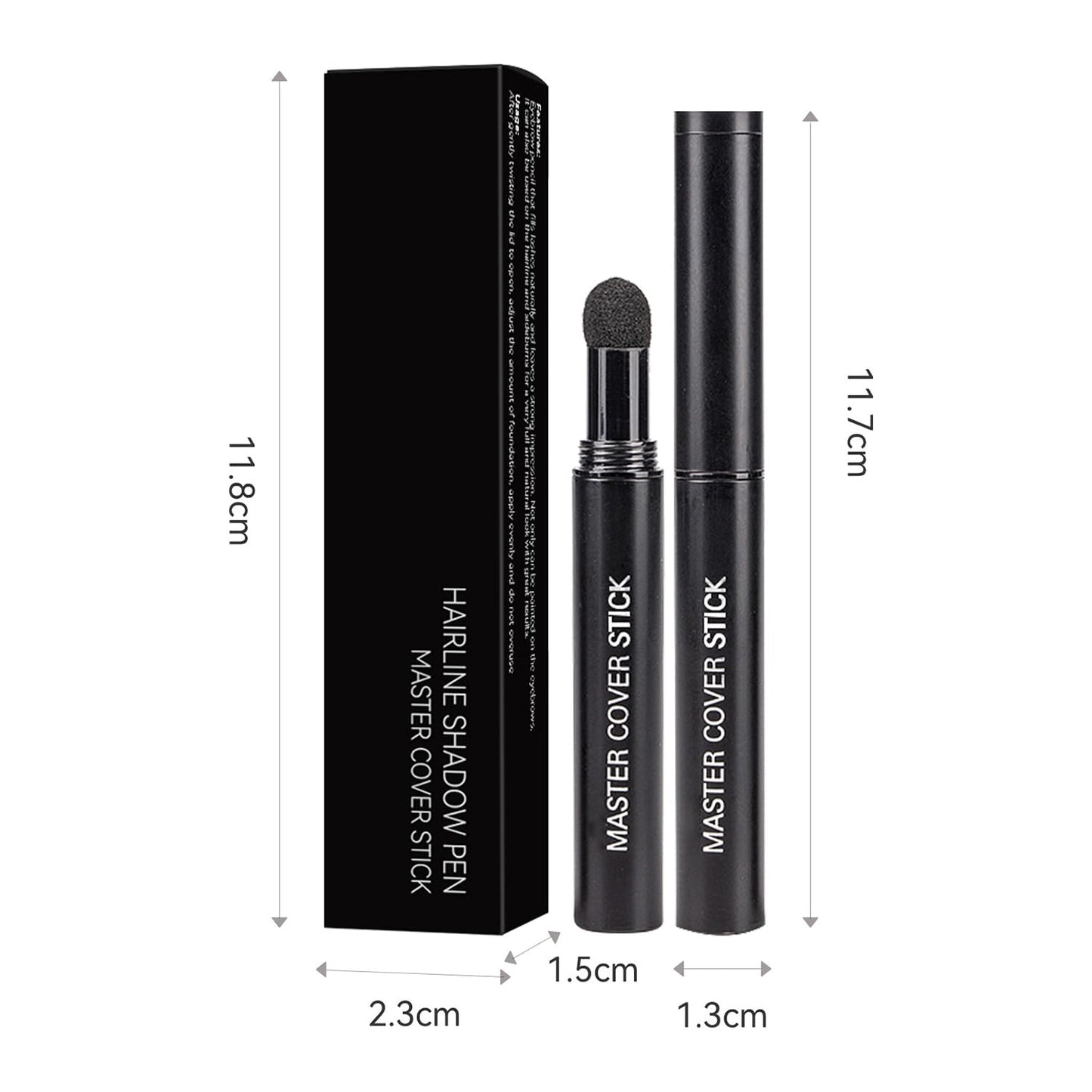 Generic Root Cover Up Powder for Hairline, Hair Root Touch Up, Black Hair Powder for Gray Hair Coverage, Beard and Hairline Repair for Men and Women, Long-Lasting Hair Concealer Stick, Portable Design