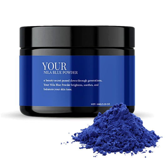 Blue Nila Powder100g, Indigo Powder for Hair, Natural Moroccan Face & Hair Care Powder for Hydrating & Soothing, Brightening Dark Elbows, Knees, Underarms, Nila Face Masks Skincare