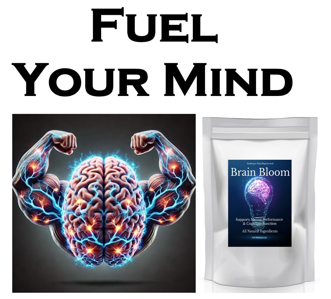 Brain Bloom Nootropic Supplement, Memory Support, Cognitive Function, Brain Health, Performance, Focus & Alertness - 90 Day Supply