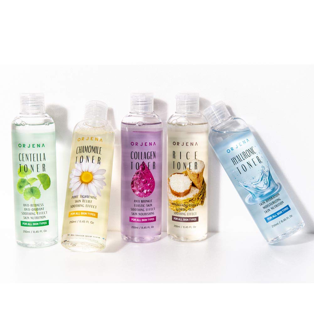 ORJENA Rice Natural Toner - Brightening Effect, Glowing Skin, Soothing Skin - For All Skin Types, 250ml Net Wt