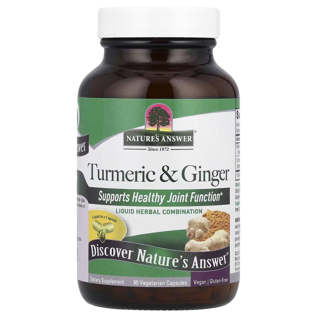 Generic Natural's Answer Turmeriic & Giinger, Cruelty-Free, Gluten-Free, 90 Vegan Capsules