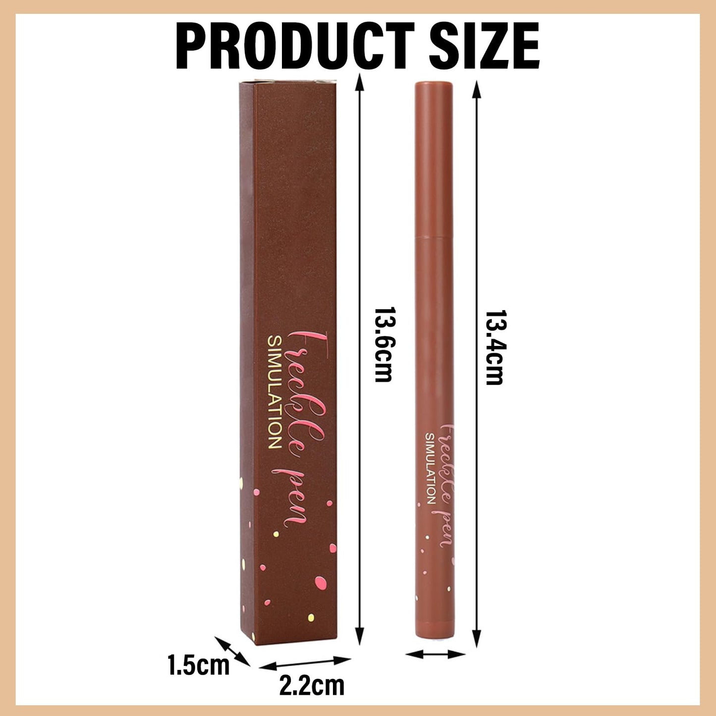 Freckle Pen, 2 PCS Natural Shades Long Lasting Waterproof Makeup for Effortless Sunkissed Look, Quick Dry Soft Dot Spot Pen in Grey & Reddish Brown