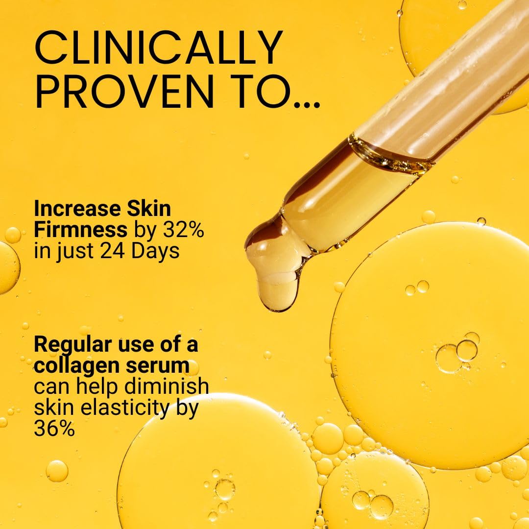 Premium Anti-Aging Collagen Serum by Ammuri - Infused with Matrixyl 3000, Hyaluronic Acid, Peptides, and Vitamin E for Visibly Reduced Fine Lines and Wrinkles