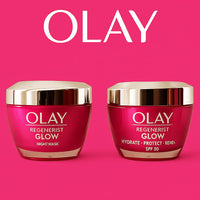 Olay Regenerist Glow Duo – Overnight Night Mask 50ml & SPF 30 Day Moisturiser for Radiant Skin 50ml