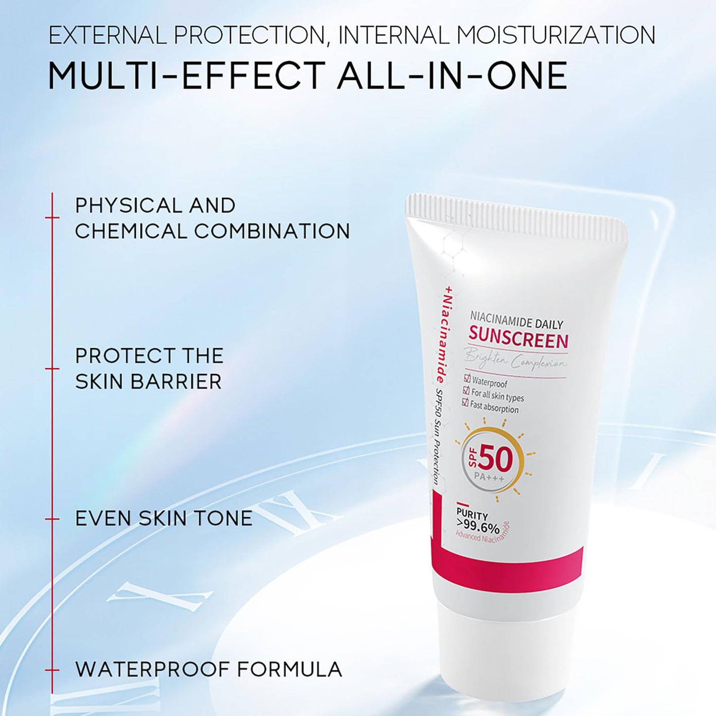 ISBEAUSOLS Niacinamide Daily Sun Screen SPF 50+