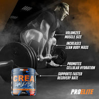 ProElite Creatine Monohydrate Powder 300g Micronised Flavoured & Vegan Creatine Powder for Post & Pre Workout Creatine Supplements by PROELITE (300g, Strawberry Mango)