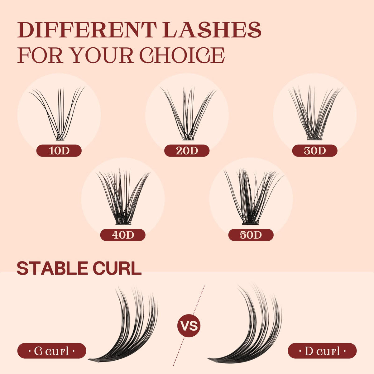 Higu clace 320PCS Lash Clusters C Curl 30D+40D 0.07mm 9-16mm DIY Individual Lashes Cluster Wispy Lash Clusters Matte Black Natural Look DIY Eyelashes at Home (30D+40D-0.07C-9-16MIX)