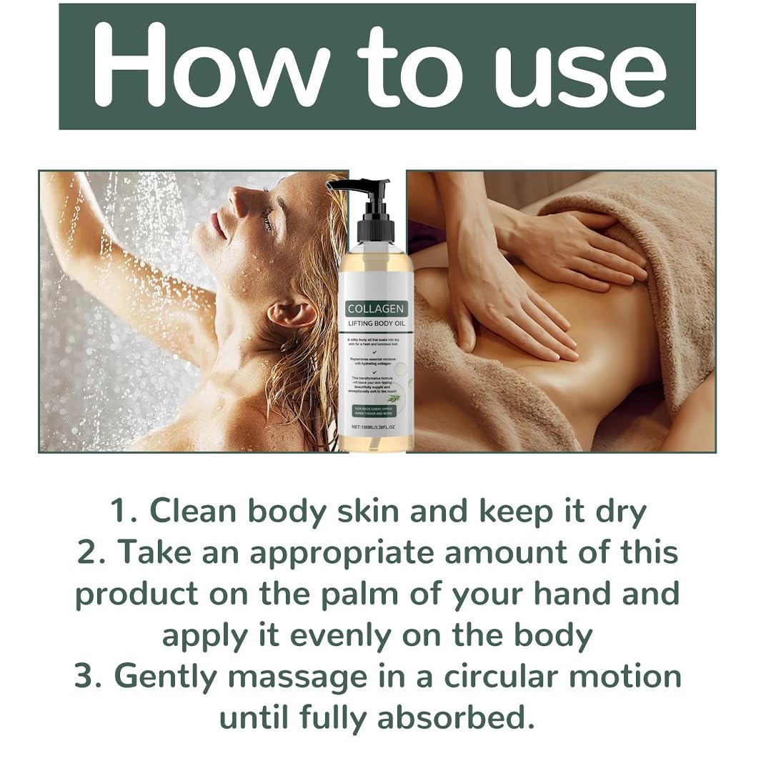 Mori Kamei Bio Oil,Collagen Lifting B-ODY O-il ,Magic B-ODY O-il Firming,Glow Essence Magic Body Oil,Firming & Tightening Body Oil forWomen,Hydrating Massage Oil for Scars,Wrinkles, and Stretch Marks 100ml
