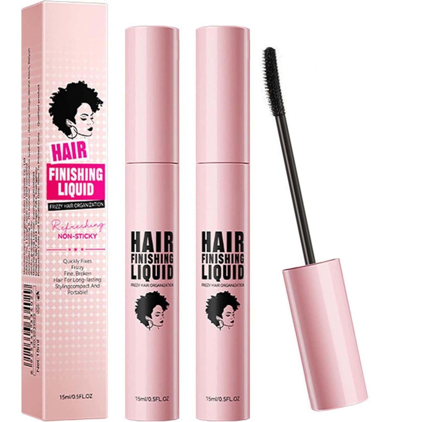 Eveloveu 2Pcs Hair Finishing Stick - 15ml Fly Away Hair Stick - Mascara for Flyaway - Tamer Shaping Gel Moisturizing Not-greasy Flash Moment