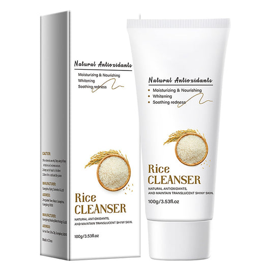 ISBEAUSOLS Rice Face Cleanser - Natural Rice Facial Cleanser for Deep Cleansing