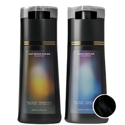 SingHao Hair Care Dye Shampoo,Polar Hair Dye Shampoo,H/air D/ye Shampo/o Permanent for Men&Women,3 in 1 Sha/mpoo for Color Treated Ha/ir,Permanent Hair D/ye,Natural Ha/ir D/ye Shamp/oo#Light Brown &Black