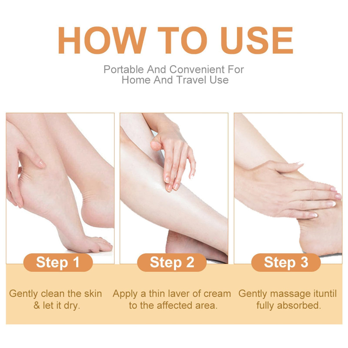 OunTechGlory Intensive Honey Foot Cream for Dry Hands & Feet - Deep Hydration, Fast-Acting - Cracked Heel Repair, Moisturizing for Women & Men (40g)