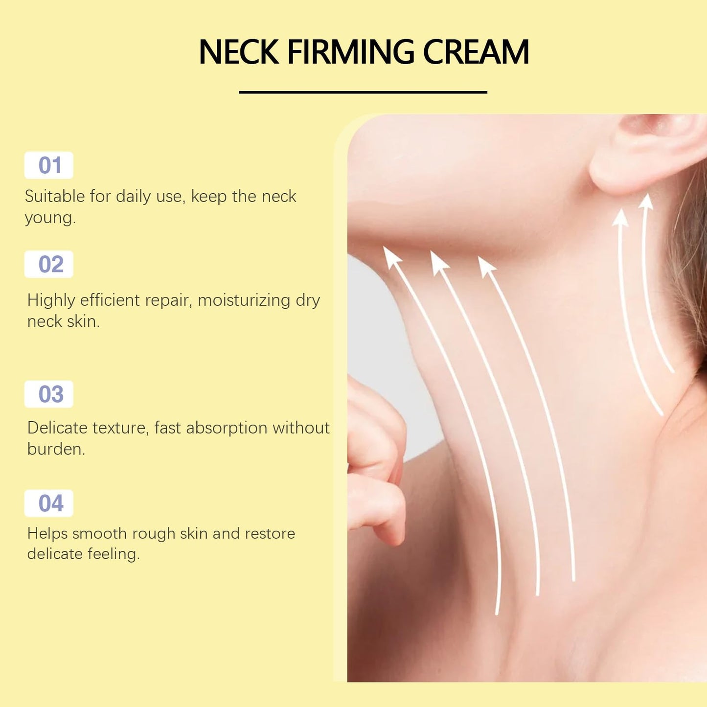 Siyinzu Neck Firming Cream,Tighten and Lift Neck Cream,Anti-Aging Neck Cream,Nec/k Moisturizer Cream,Skin Firming Cream for N/eck Tightening,Ne/ck Firming and Repair Cream,Smoothes Fine Lines & Wrinkles
