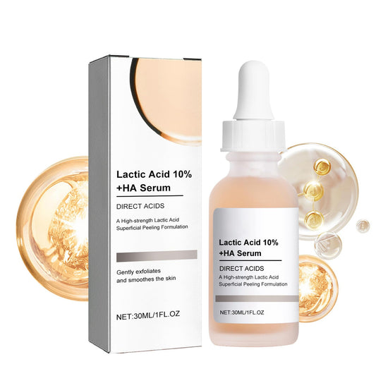 MrCuvaryas 10% Lactic Acid Serum With Hyaluronic Acid Serum For Face, 3 In 1 Combine Vitamin C Serum For Face, Face Serum For Shrink Pores, Hydrated, Even Skin Tone, Antioxidation, Oil Control
