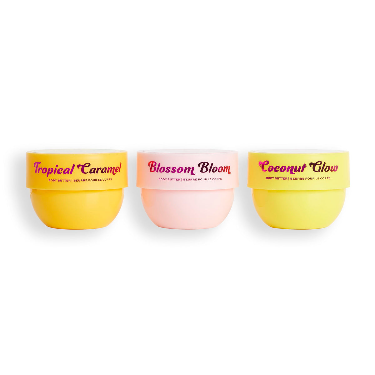 I Heart Revolution, Tropical Trip Body Cream Trio, Ultra Moisturising Body Lotion For Soft Skin, Three Summer Scents, Vegan & Cruelty-Free