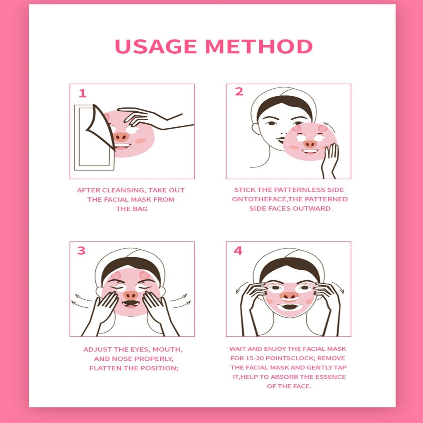 AurolaGlow Animal Printed Sheet Face Masks Set - 7Pcs Hydrating Masks for Women And Girls, Moisturizing, Skincare for All Skin Types - Fun Gift Set