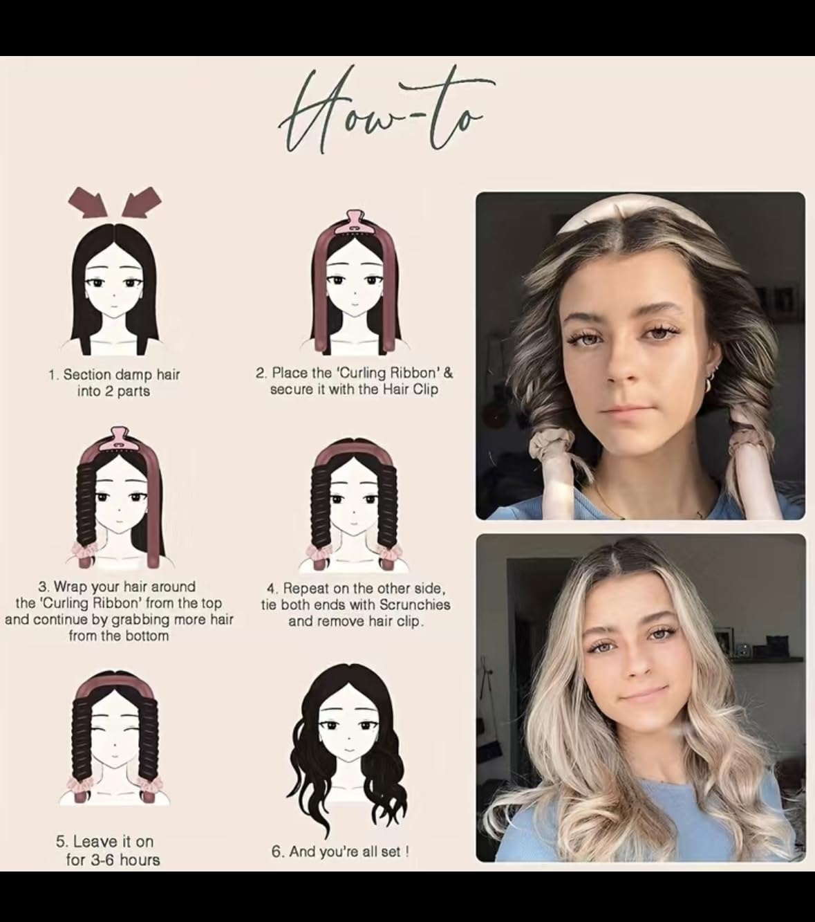 Heatless Curling Rod Headband, Silky Heatless Hair Curler with Hairpin, No Heat Wave Styling Tools for Long Medium Hair(Pink)