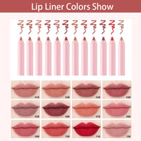 Dulele 12 Colors Matte Lip Liner Set, Professional Makeup Slim Lipstick Pen, Moisturising & Smooth Lip Pencils, High Pigmented Longwear Rich Creamy Lip Colors