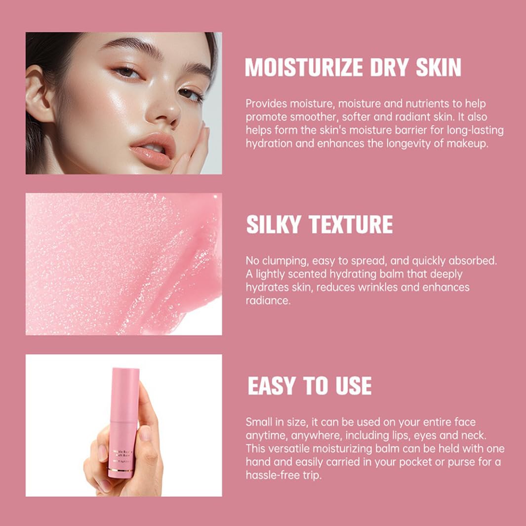 Mori Kamei 2pcs C-ollagen S-tick for Face,Wrinkle Multi Balm Stick, Collagen Balm Stick,Pure Collagen Wand,Moisturizing stick containing collagen, Suitable for Wrinkles Around Lips and Eyes